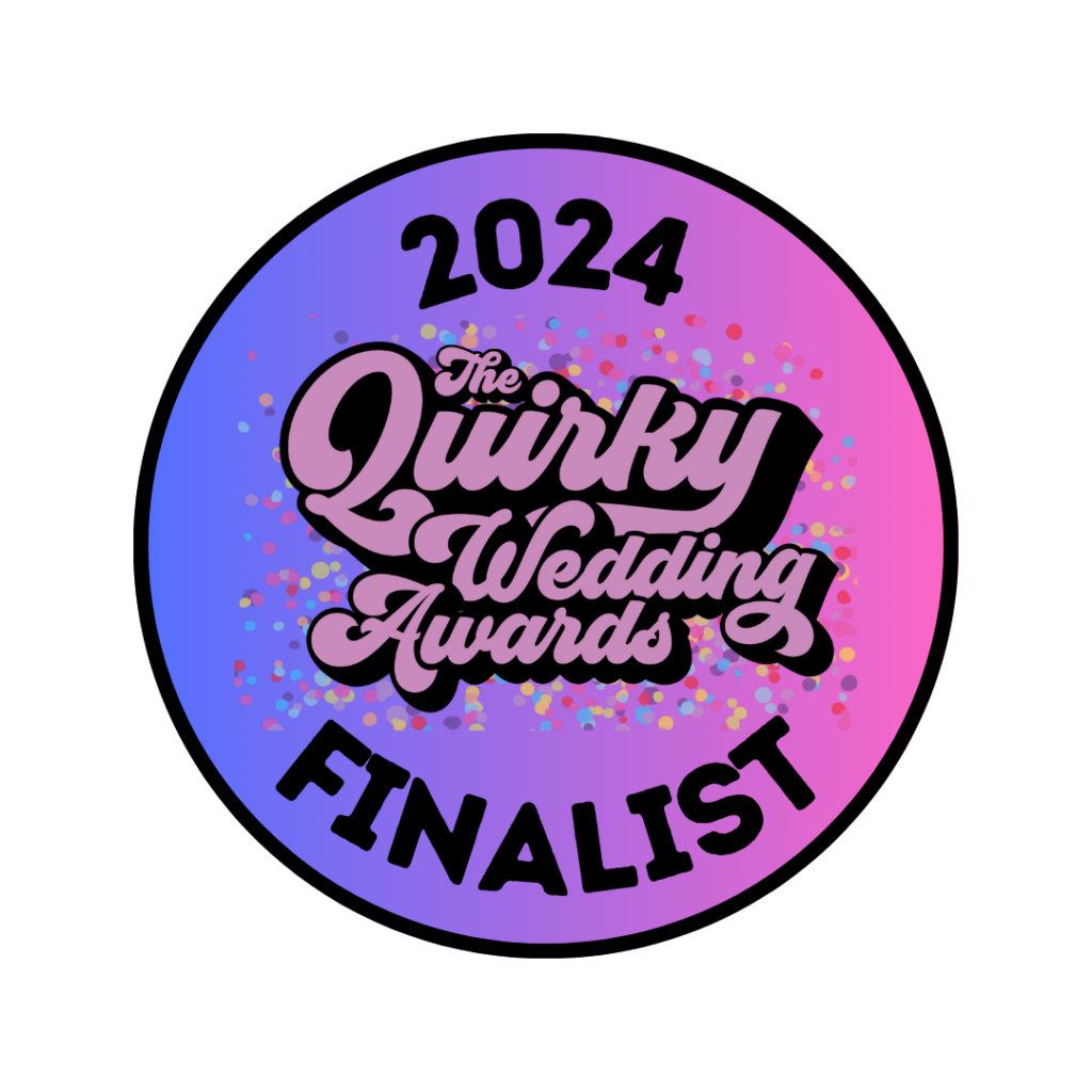 Quirky Weddings 2024 finalist badge